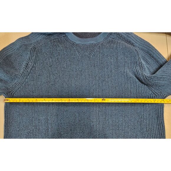 White Stuff Mens L Pentire Crew Sweater in Mid Teal - Picture 5 of 11